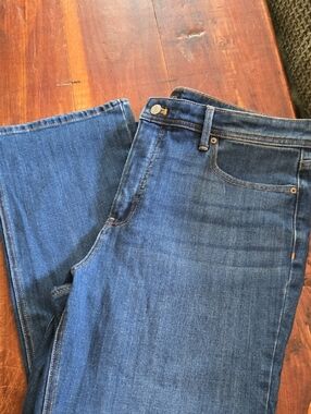 Talbots Dark Blue Denim Demi Boot Crop Jean